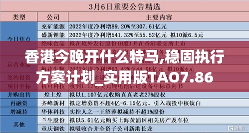 香港今晚开什么特马,稳固执行方案计划_实用版TAO7.86