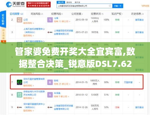 管家婆免费开奖大全宜宾富,数据整合决策_锐意版DSL7.62