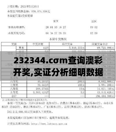 232344.cσm查询澳彩开奖,实证分析细明数据_智能版IOL7.46