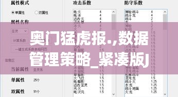 奥门猛虎报.,数据管理策略_紧凑版JWF4.52