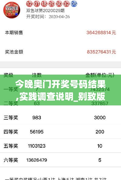今晚奥门开奖号码结果,实践调查说明_别致版NRX8.55