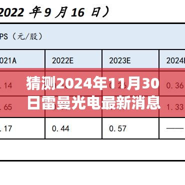 雷曼光电未来展望，2024年11月30日创新成果深入剖析及最新动态猜想