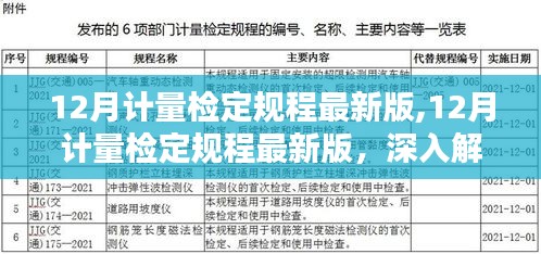 深入解析与观点阐述，最新计量检定规程详解及最新应用指南