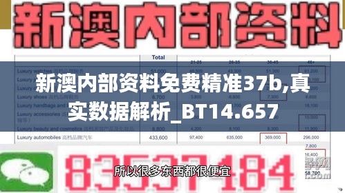 新澳内部资料免费精准37b,真实数据解析_BT14.657