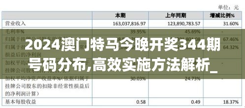 2024澳门特马今晚开奖344期号码分布,高效实施方法解析_S3.138