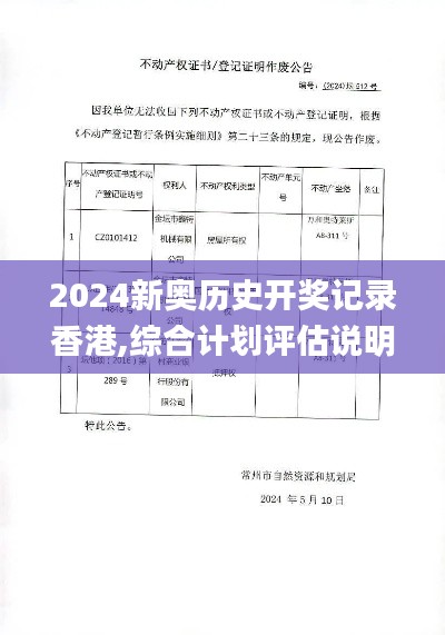 2024新奥历史开奖记录香港,综合计划评估说明_4K7.512