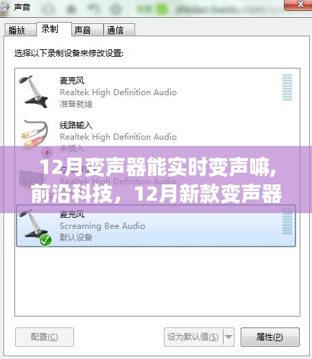 前沿科技揭秘，12月新款变声器实现实时变声，引领潮流新趋势！