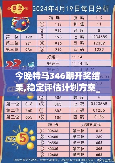 今晚特马346期开奖结果,稳定评估计划方案_app3.627