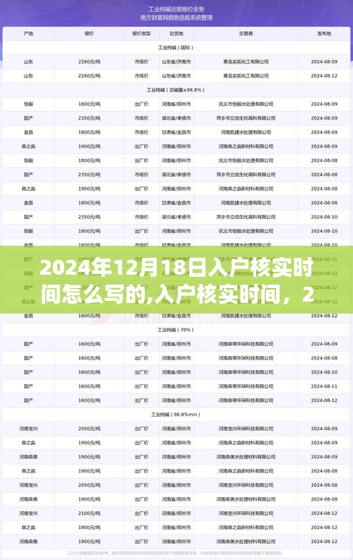 入户核实时间揭秘，2024年12月18日的深刻印记