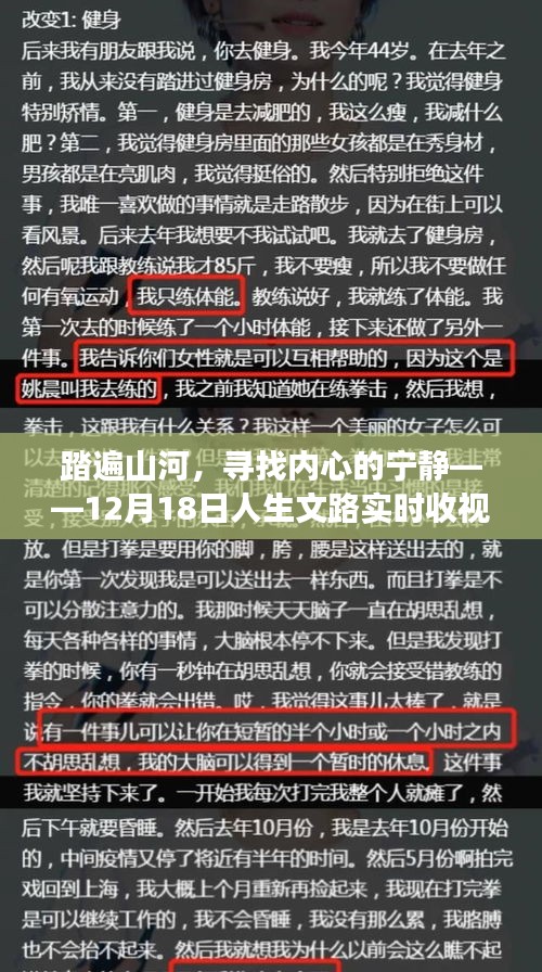 踏遍山河探寻内心宁静，人生文路实时收视率飙升之旅
