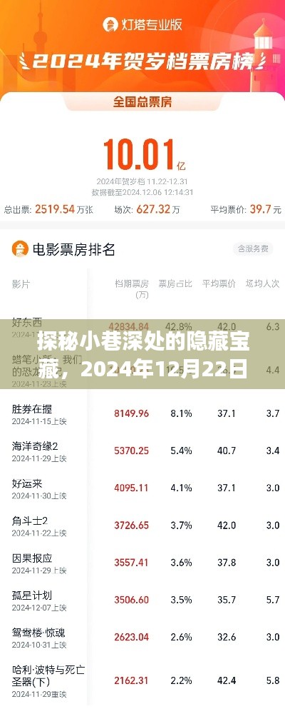 探秘小巷深处的隐藏宝藏，票房实时排行背后的故事揭秘（2024年12月22日）