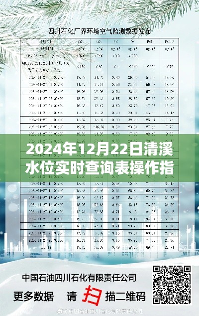清溪水位实时查询表操作指南，适用于初学者与进阶用户（2024年12月22日版）