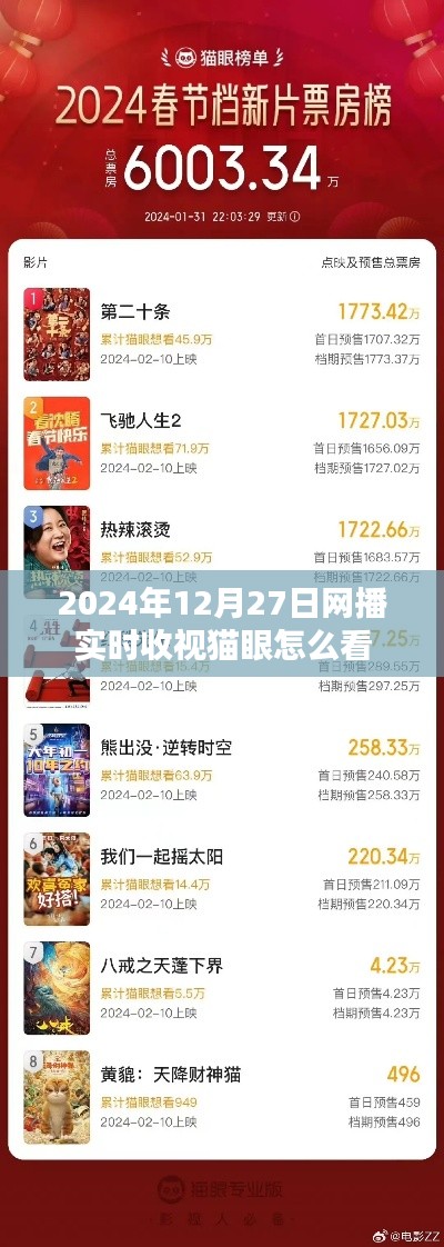 如何查看实时收视猫眼数据（附教程）