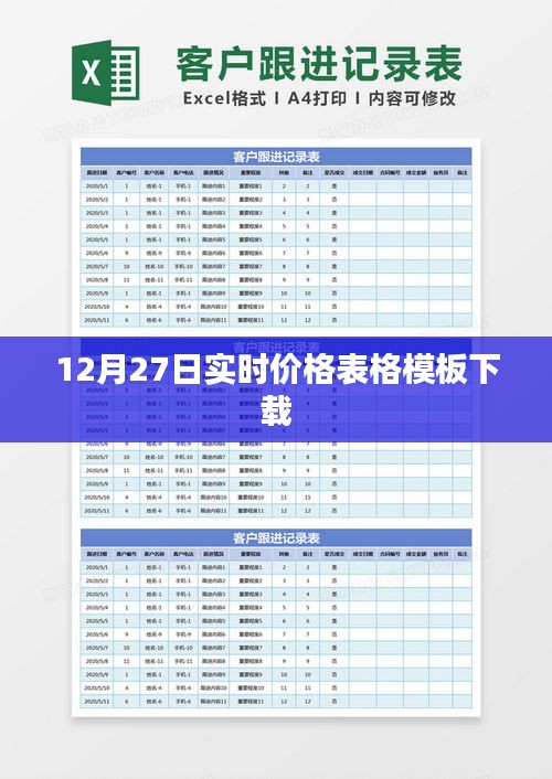 12月27日实时价格表格模板免费下载