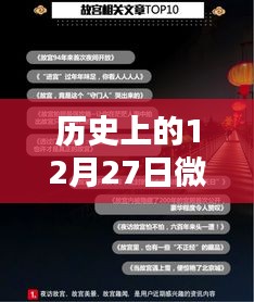 微信实时资讯回顾，历史上的十二月二十七日