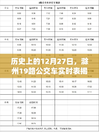 揭秘历史上的滁州公交，12月27日19路公交实时表