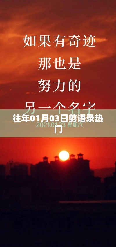 历年01月03日语录精选，热门语句回顾