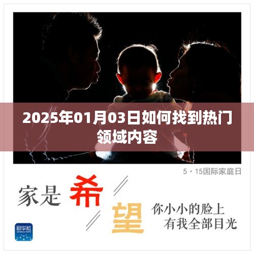 如何寻找热门领域内容，2025年1月3日的策略